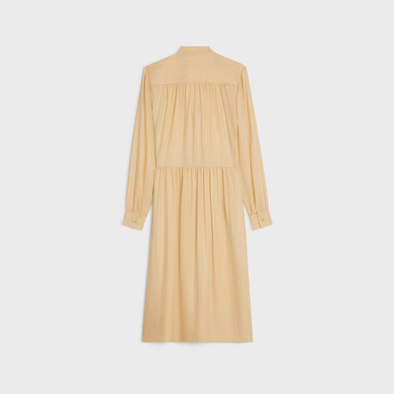 CELINE lavallière dress in striped silk jacquard outlook