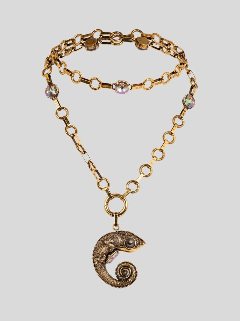 NECKLACE WITH ARNICA CHAMELEON AND CRYSTALS 1