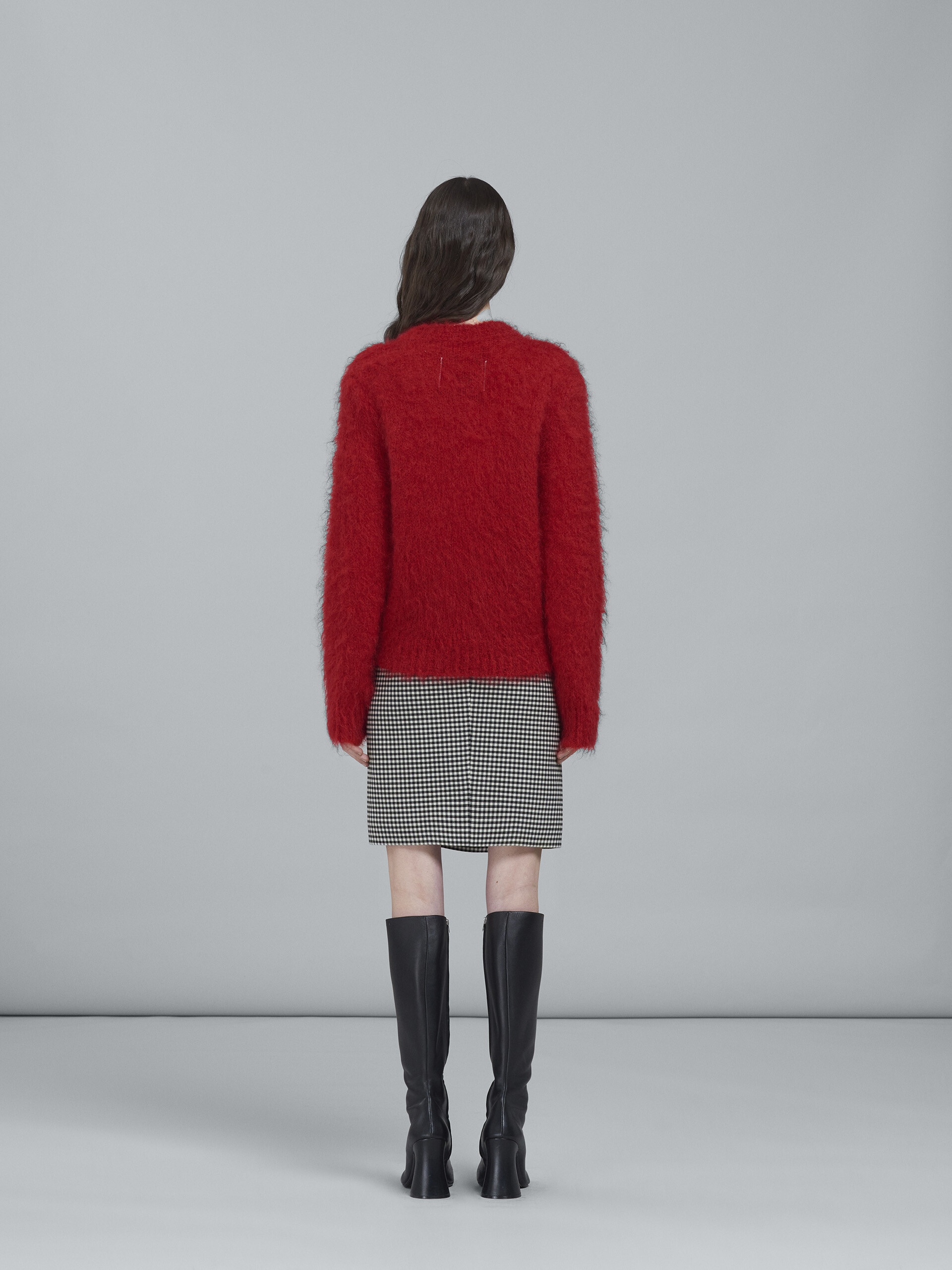 DOUBLE-FACED HOUNDSTOOTH WOOL TULIP SKIRT - 3