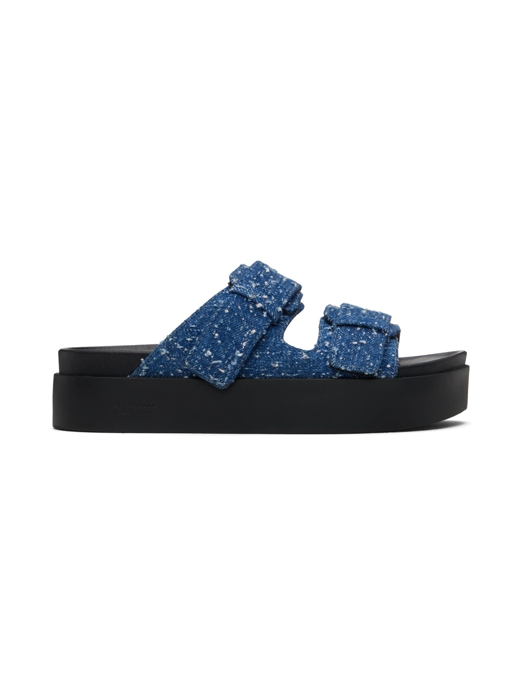 Blue Geo Platform Sandals - 1