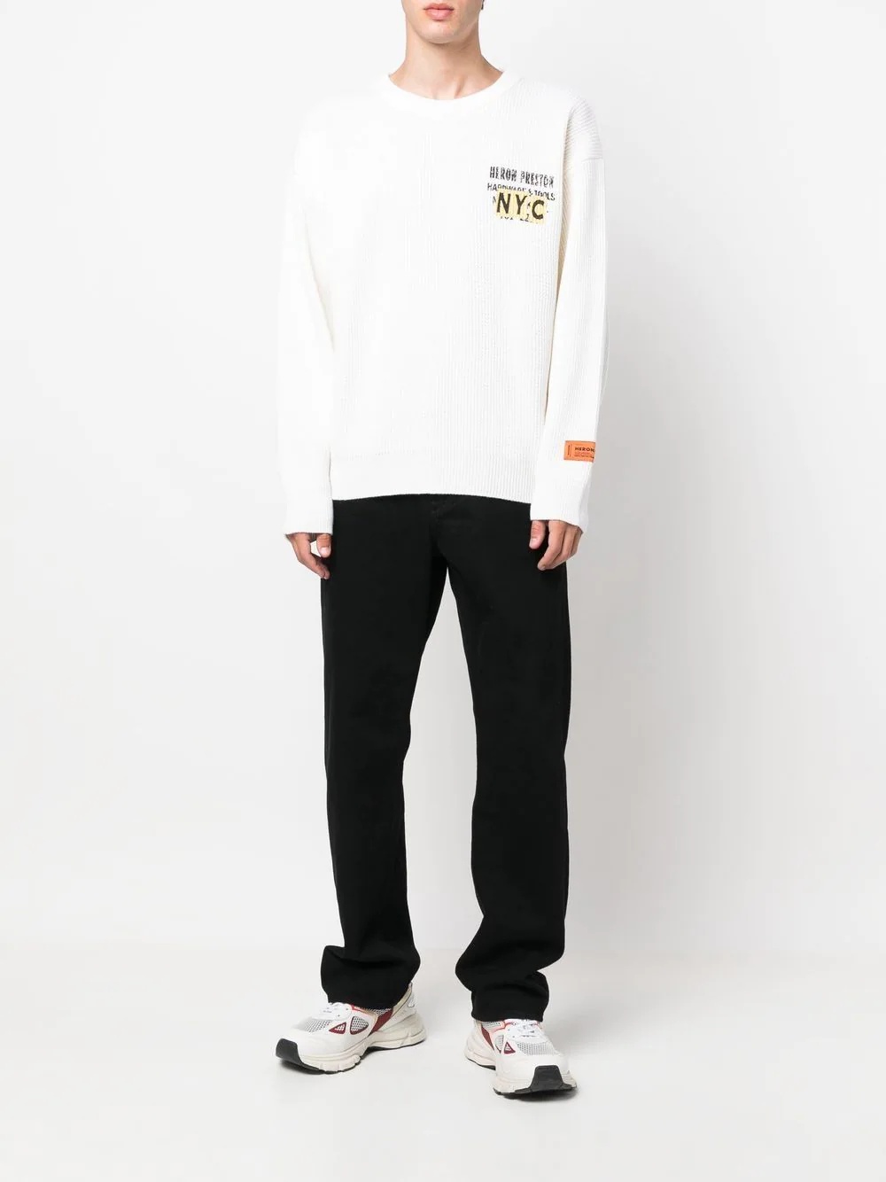 logo-print crew-neck jumper - 2