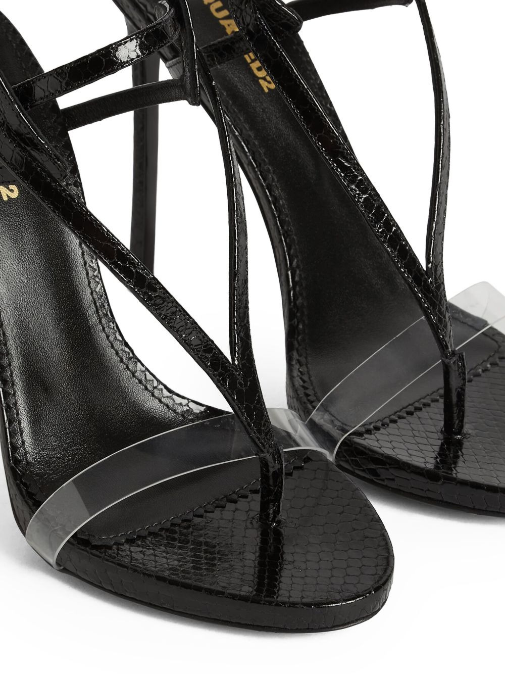 leather heeled sandals - 5