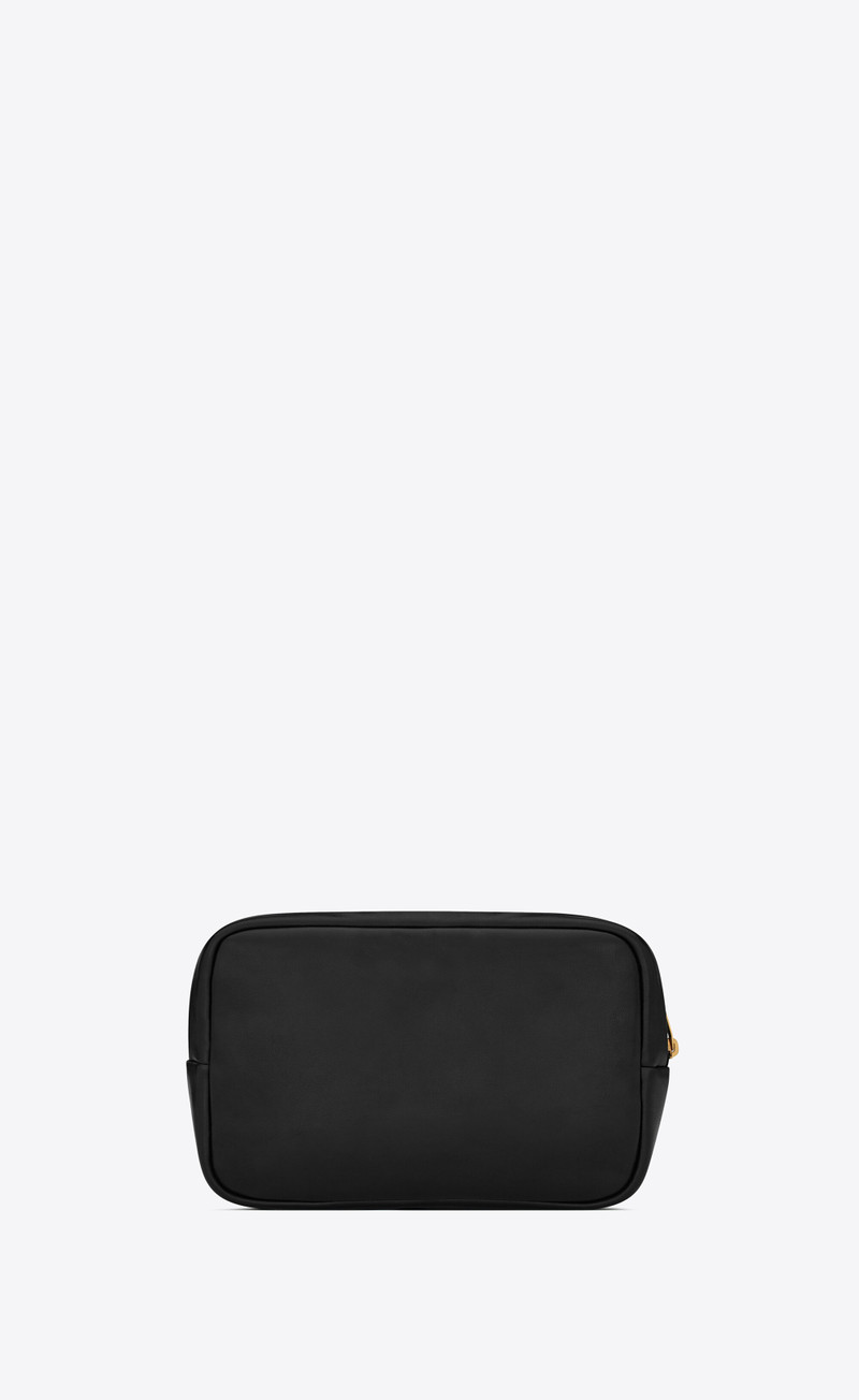 SAINT LAURENT cassandre cosmetic pouch in lambskin outlook