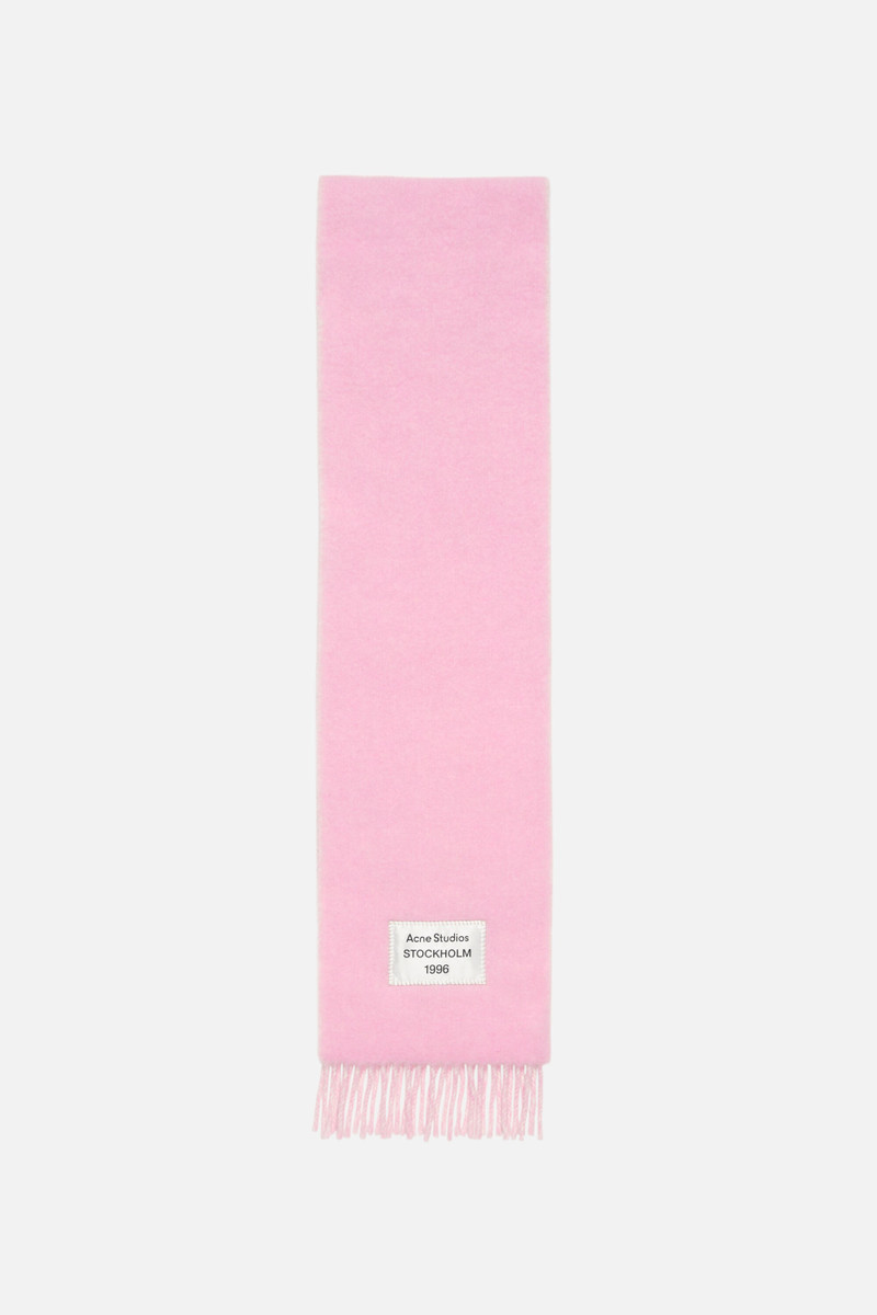 Wool scarf - Old pink/white 3