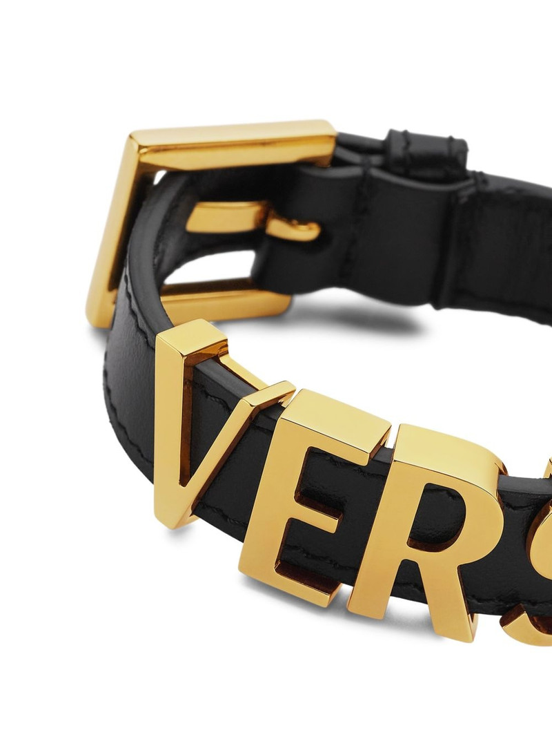 VERSACE logo-lettering bracelet outlook