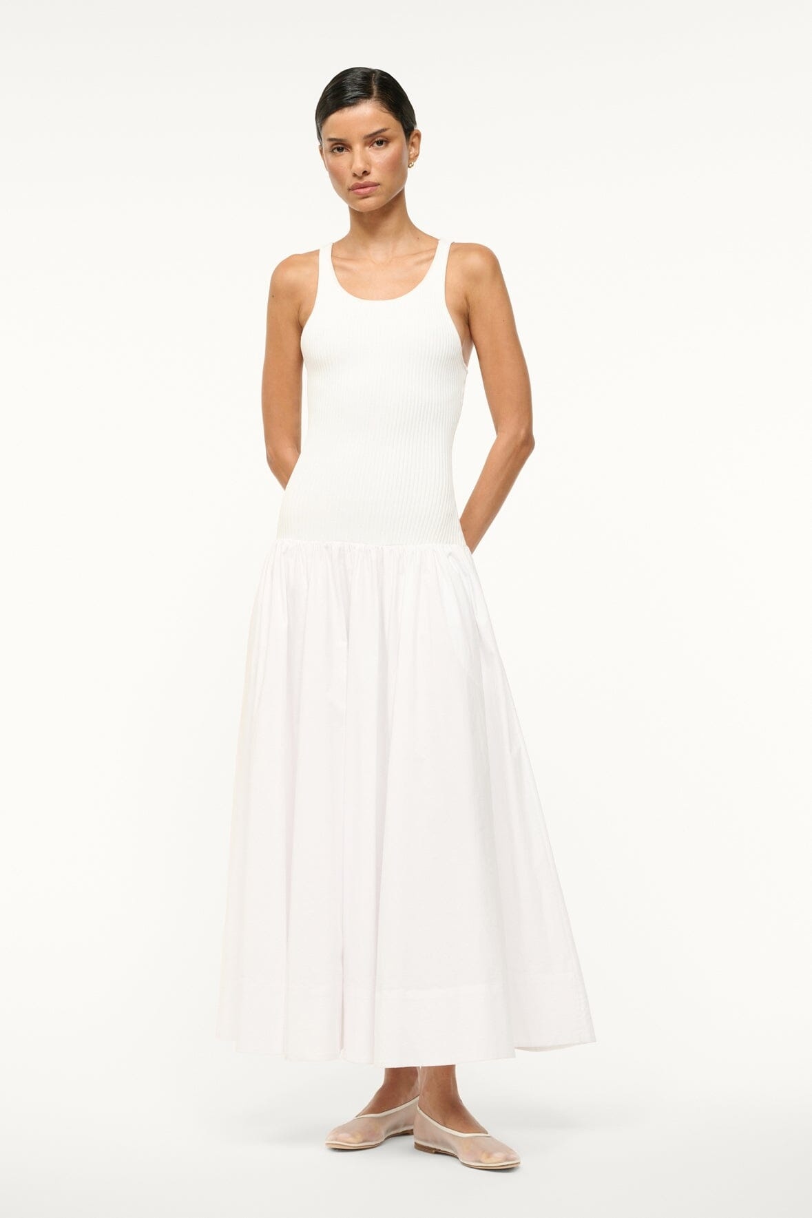 STAUD YAMILA DRESS WHITE - 2