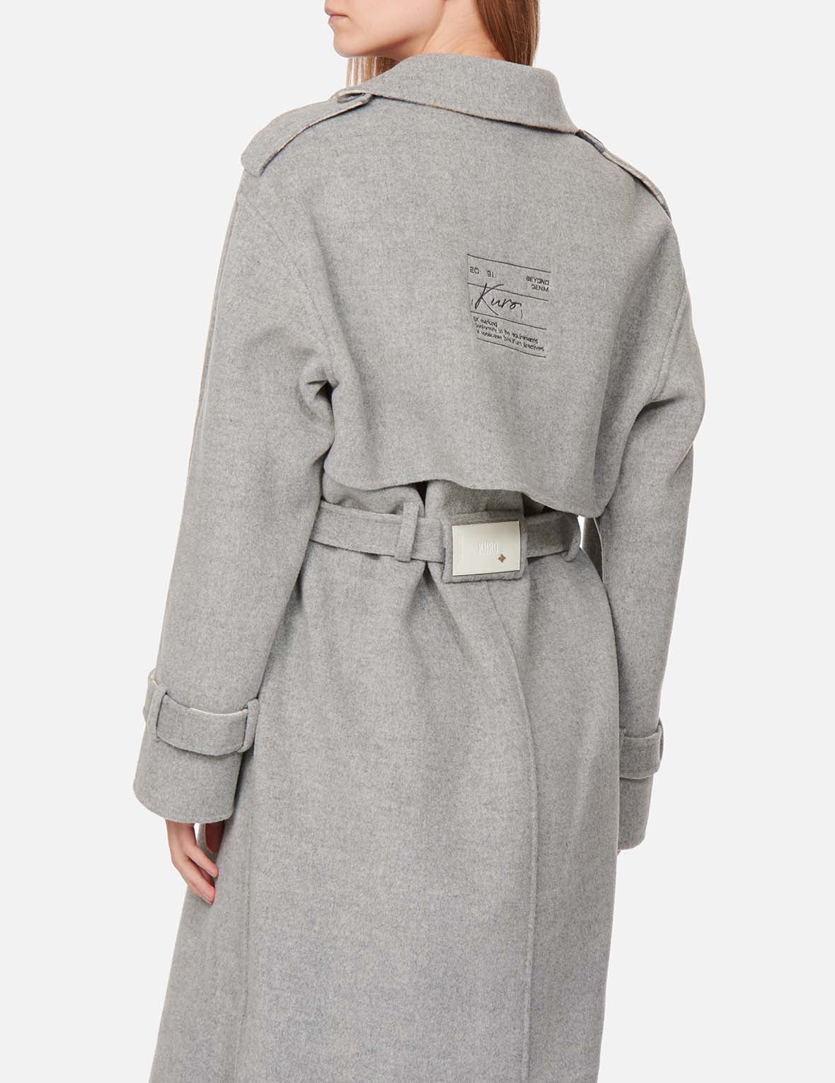 Reversible Wool Trench Coat - 4