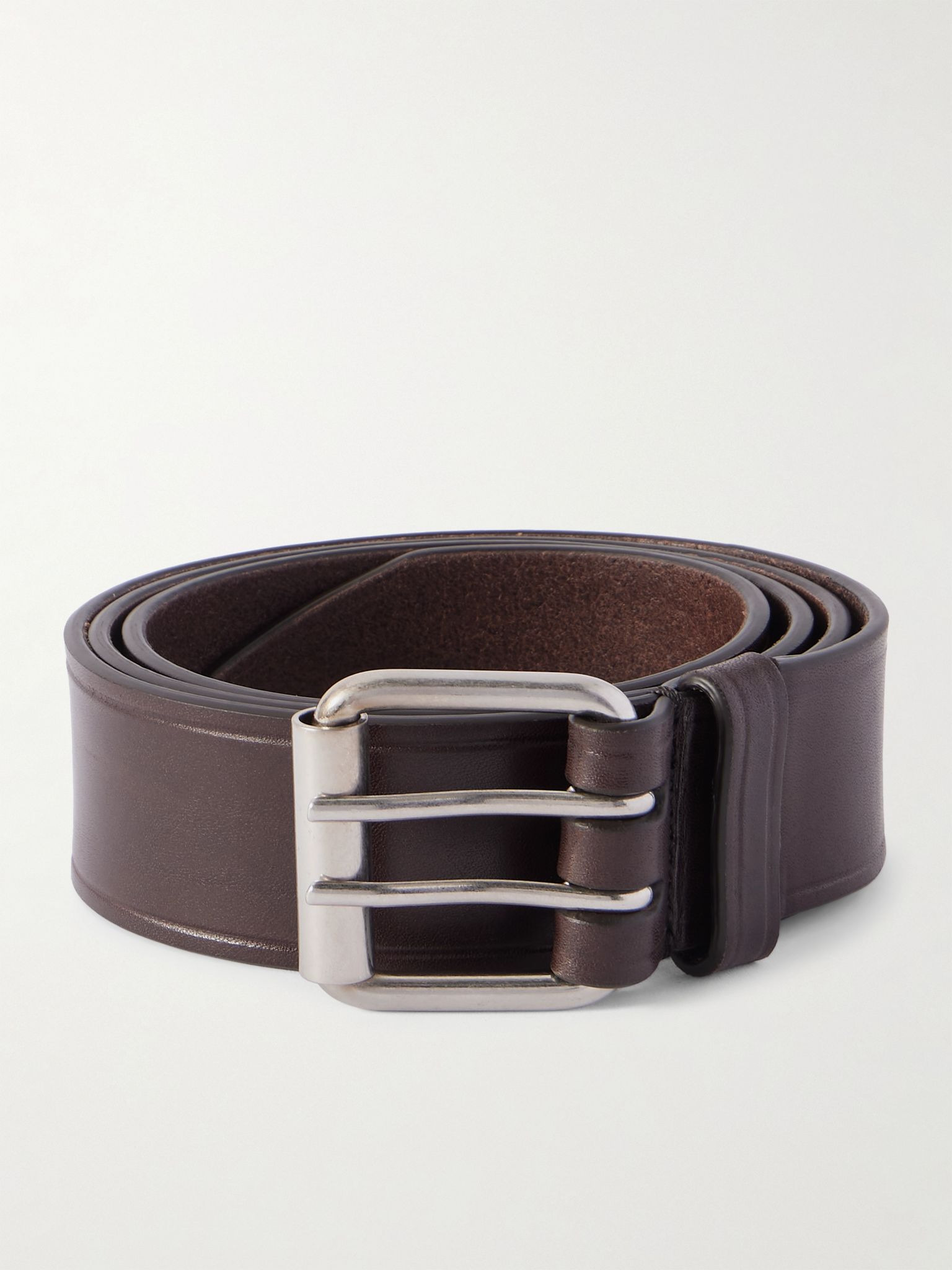 4cm Leather Belt Dark brown - 1