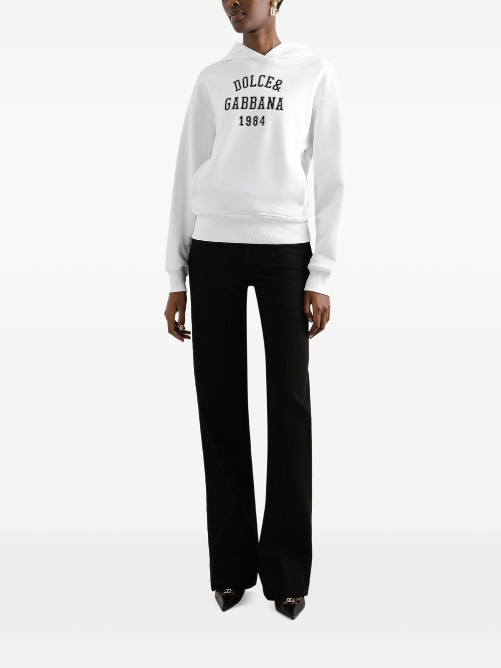 logo-embroidered hoodie - 2