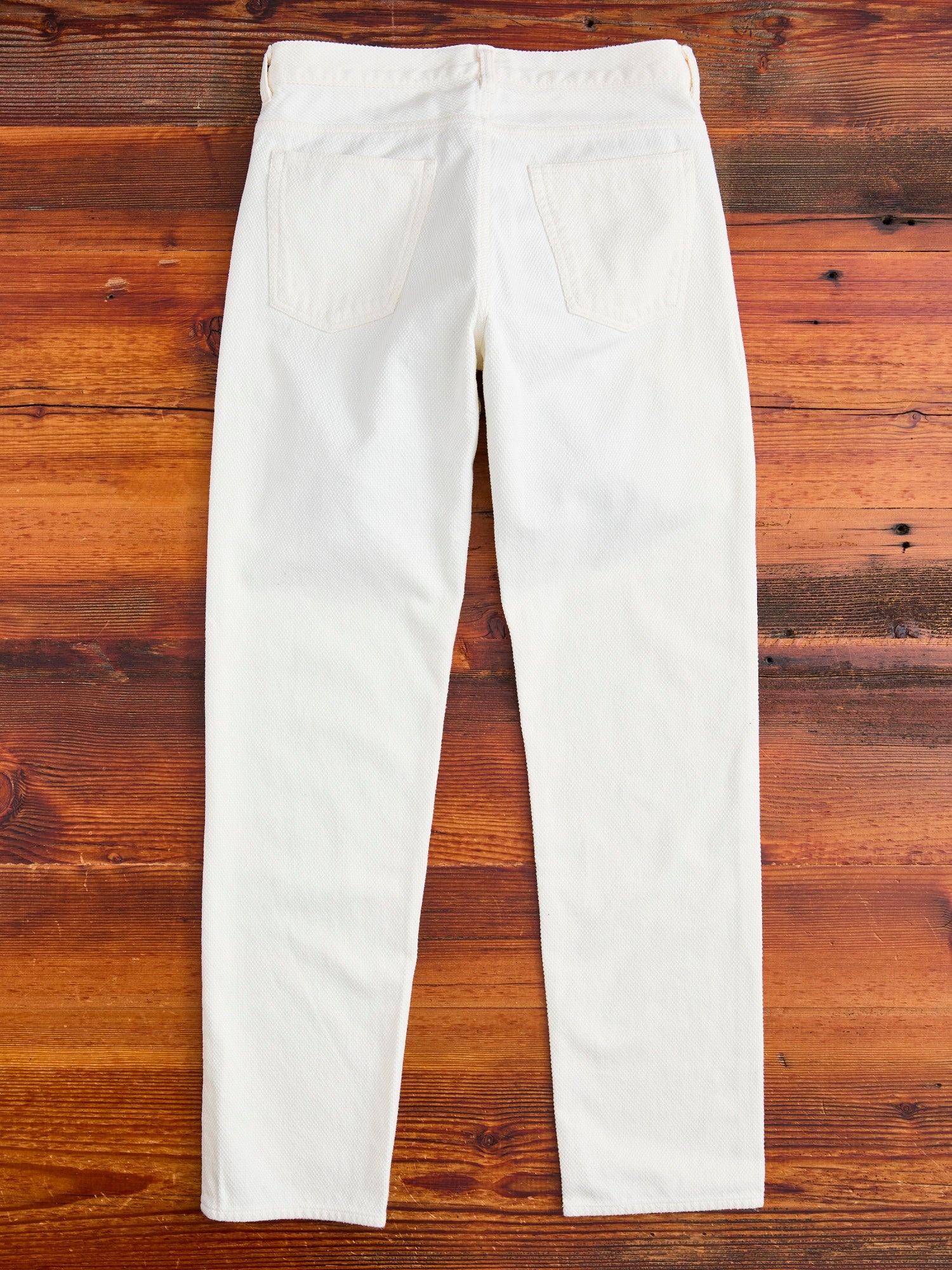 Fine Sashiko 5-Pocket Pants in Natural - 10