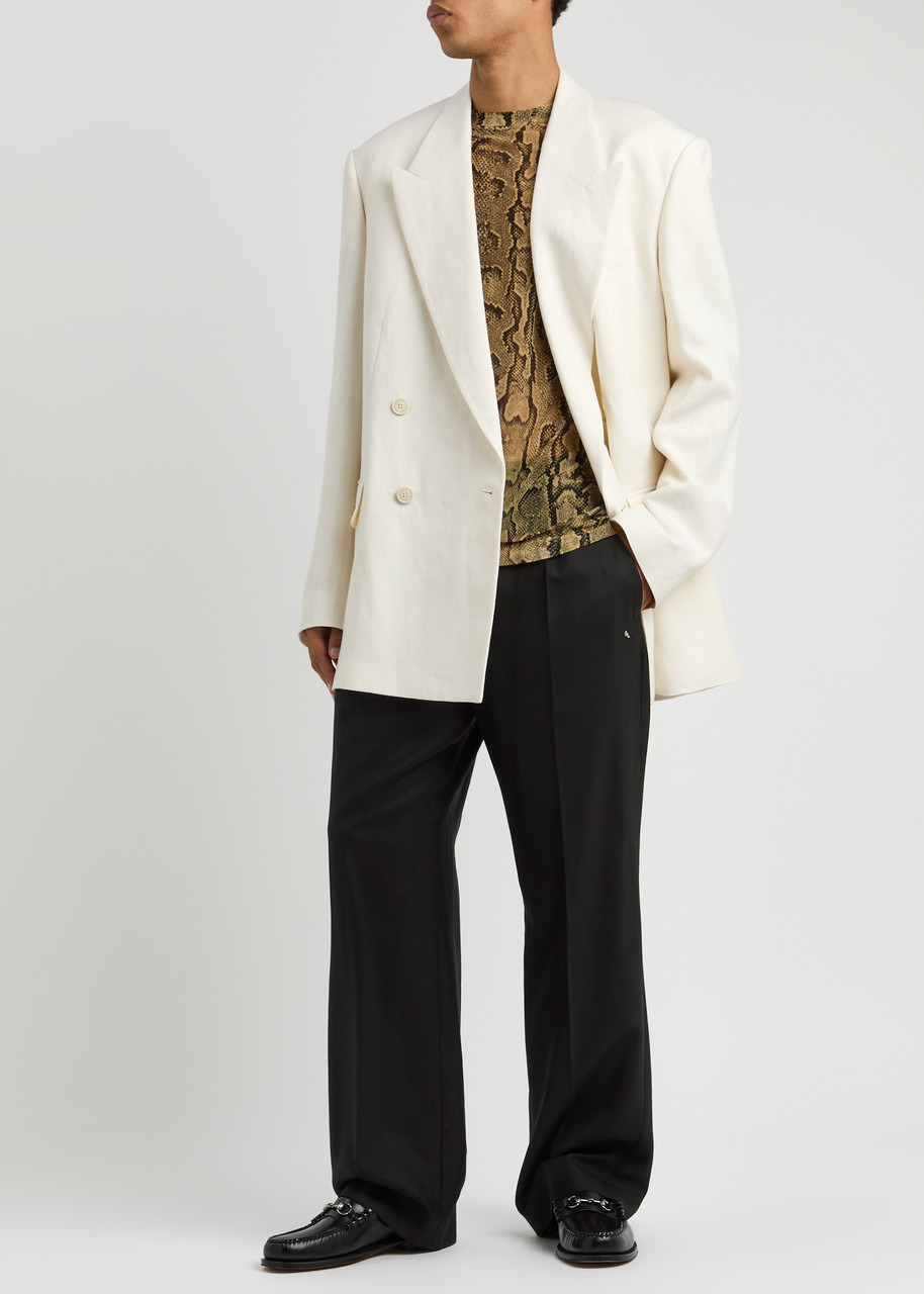 Dries Van Noten Bishop Double-breasted Linen-blend Blazer - 4