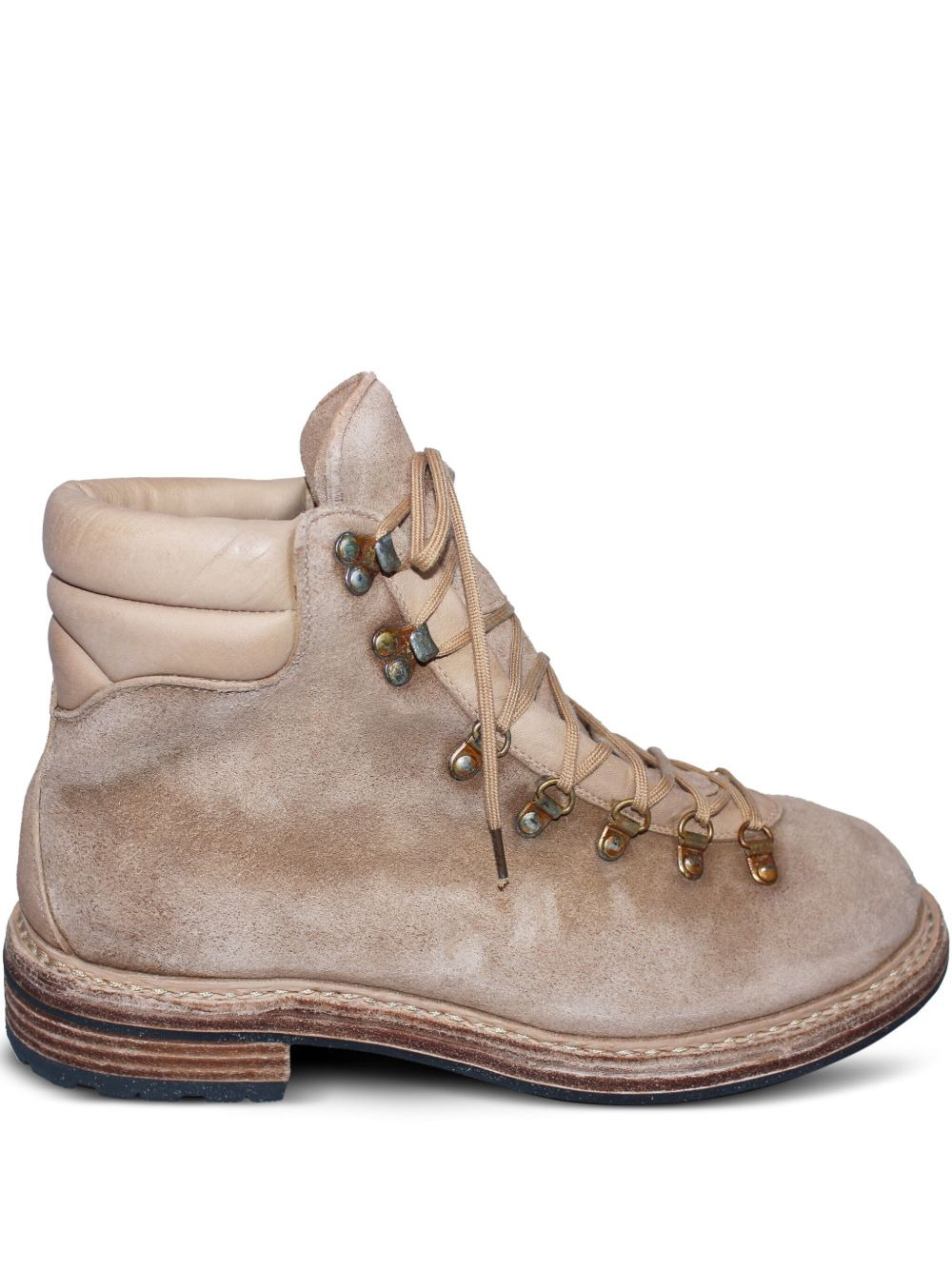 lace-up suede hiking boots - 1