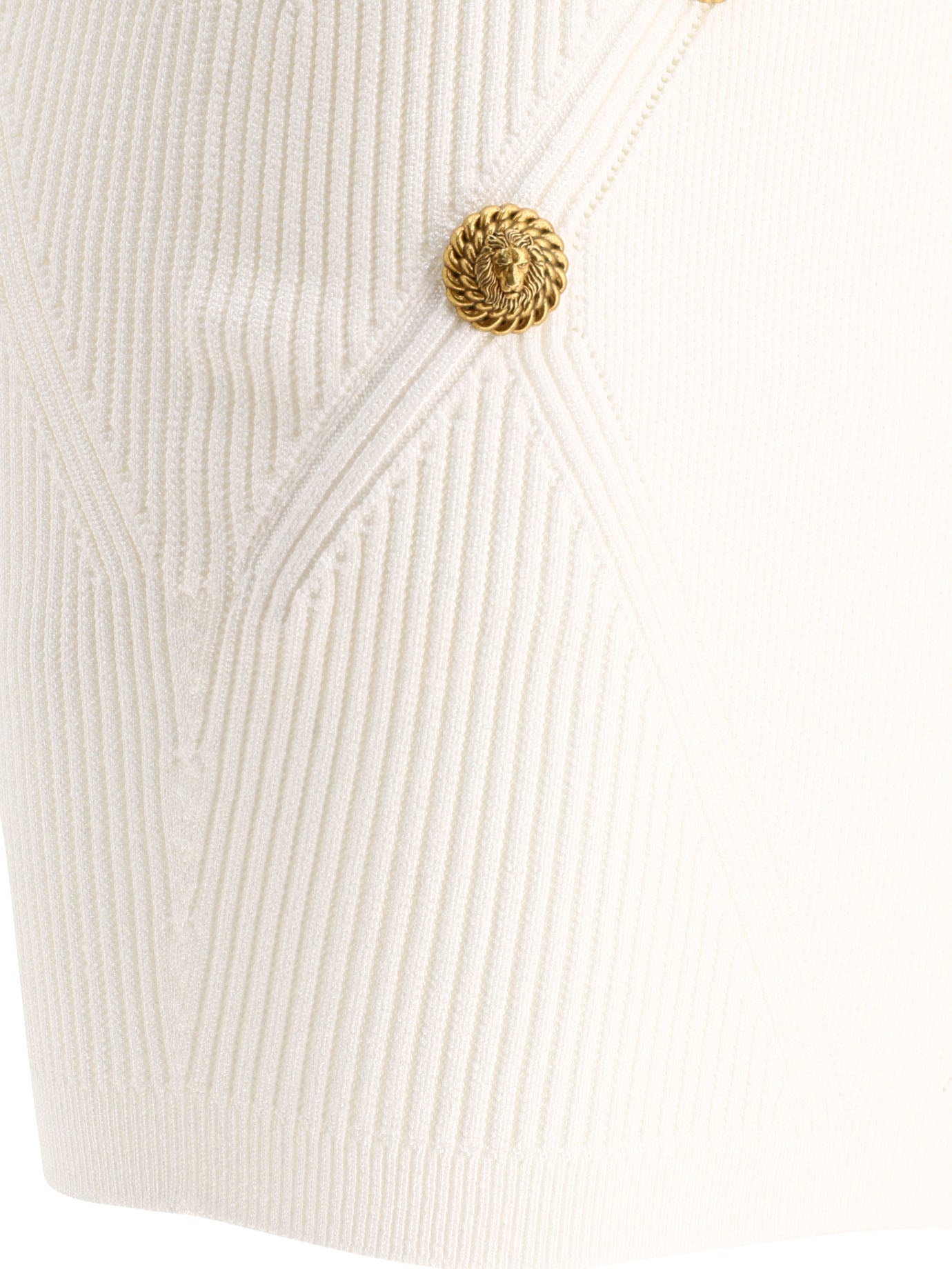 Balmain Knitted Skirt With Buttons - 4