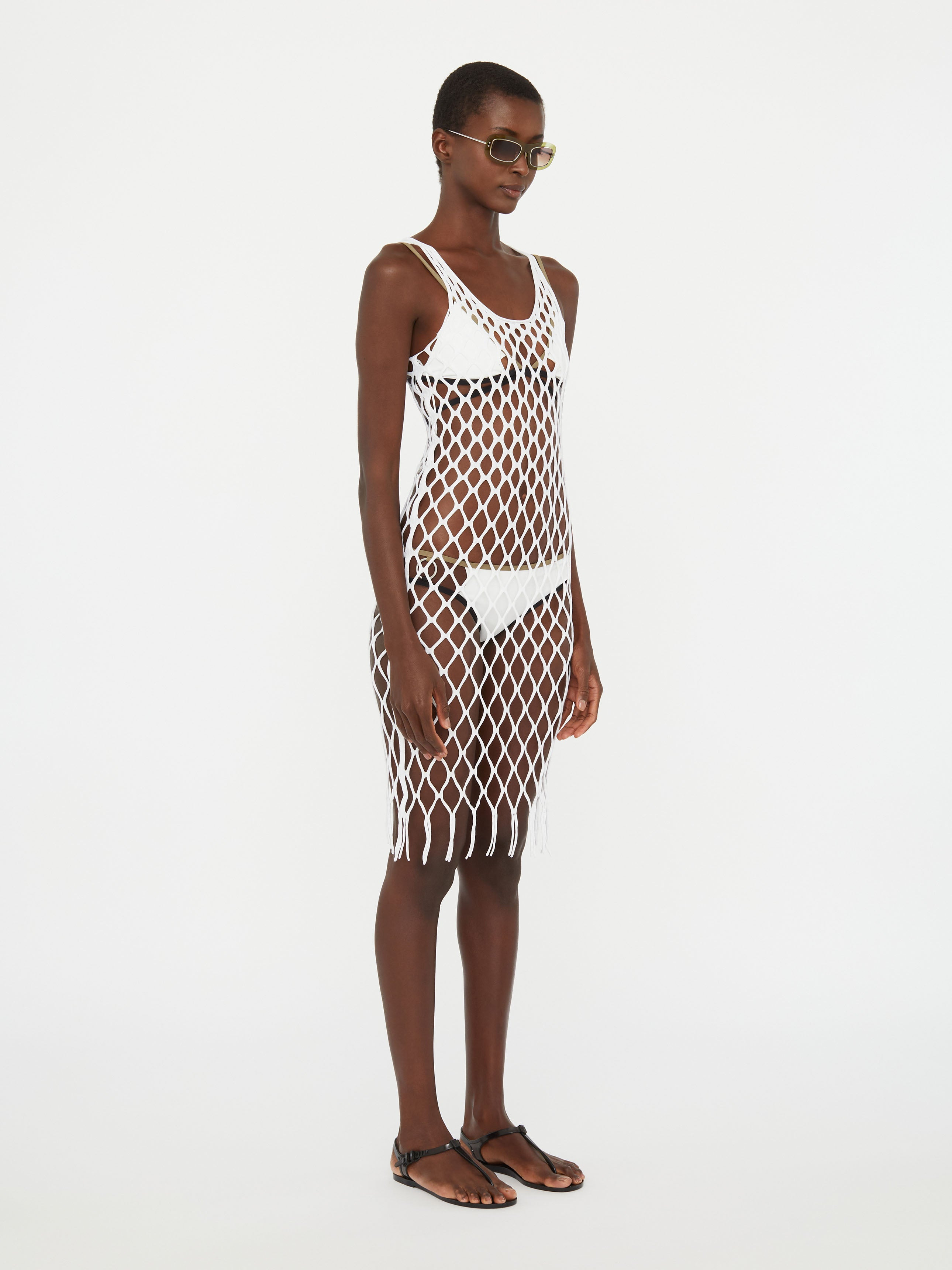 Knitted Mesh Tank Dress - 2