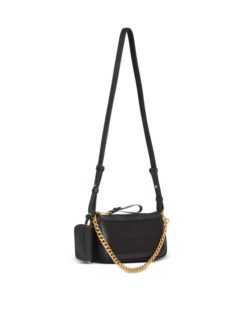 Balmain B-Army Pouch canvas and leather bag outlook