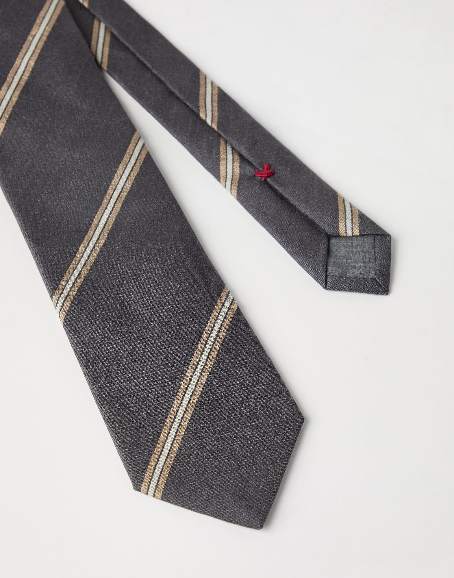 Regimental stripe silk tie - 2