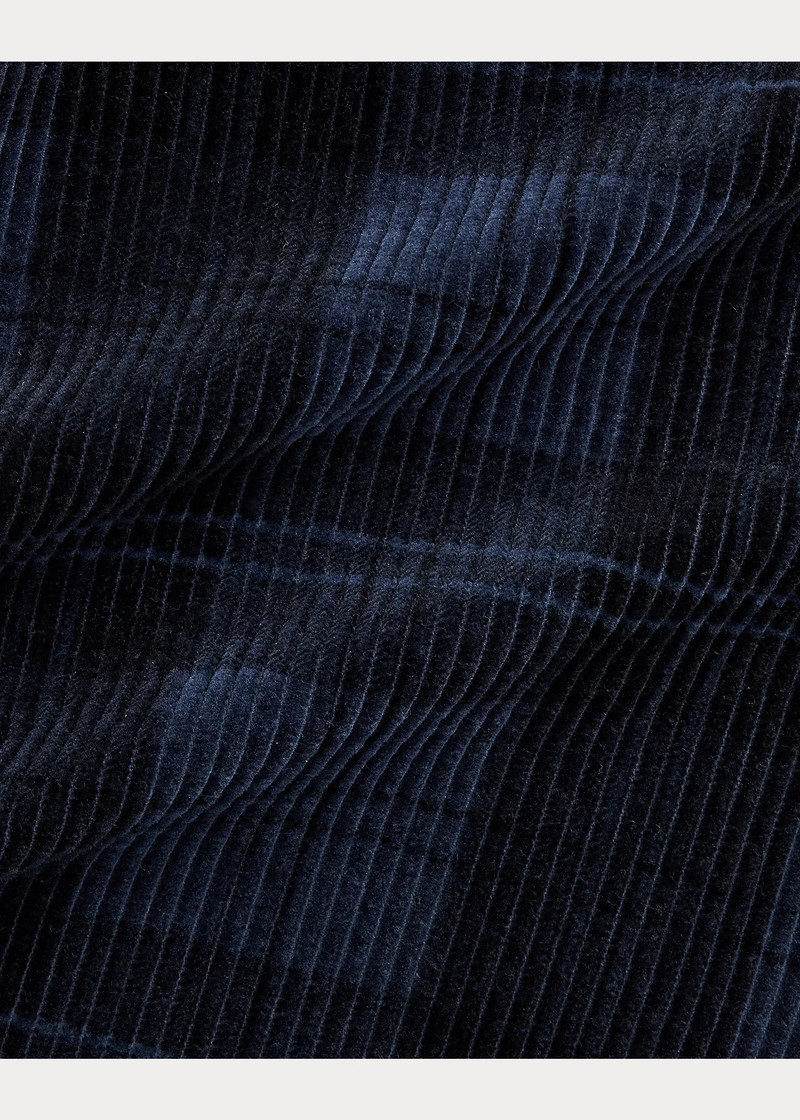 Plaid-Print Corduroy Jacket 5