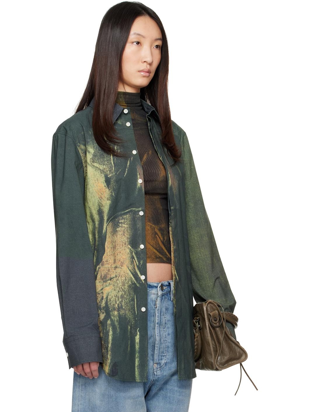 SSENSE Exclusive Green Printed Acid Water Shirt - 2