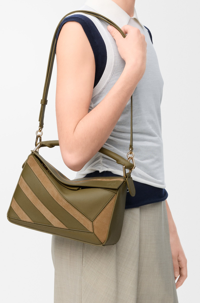 Loewe Small Puzzle bag in classic calfskin and suede outlook