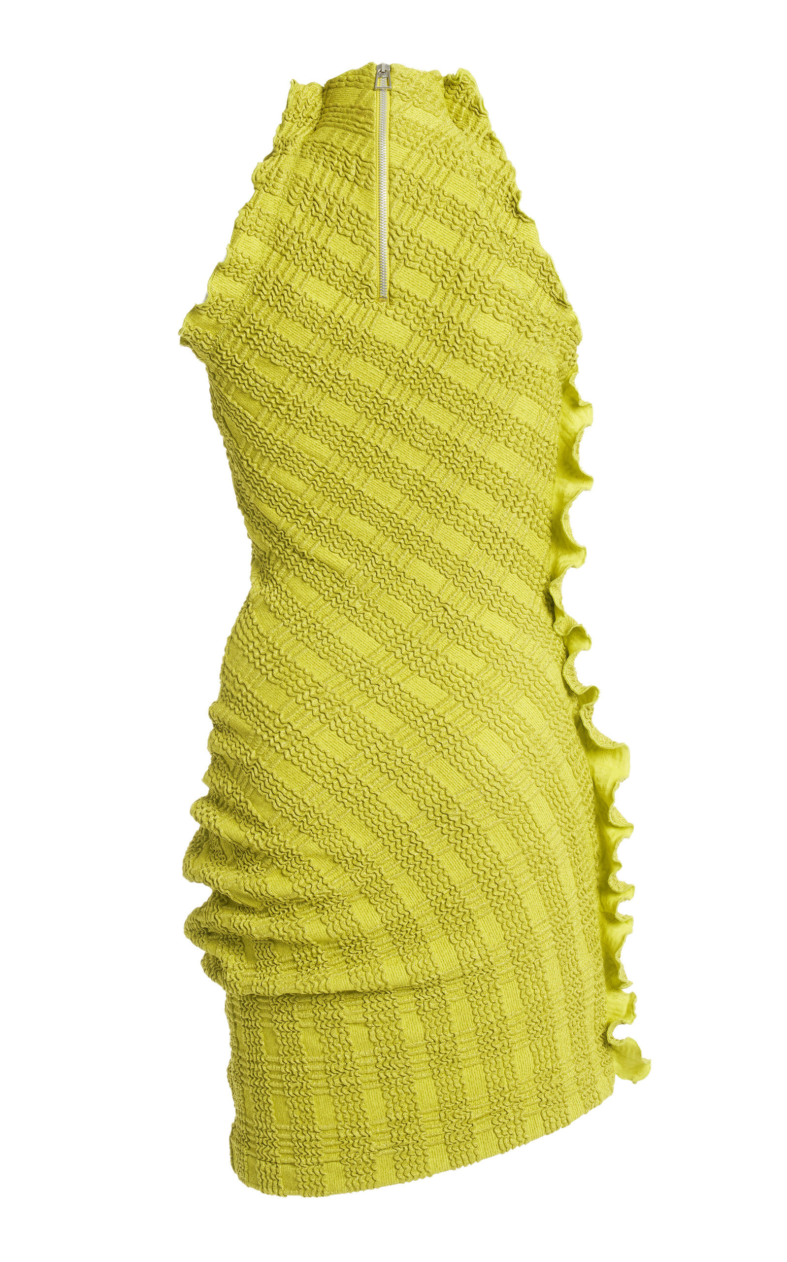 Ruffled Check Mini Dress green - 4