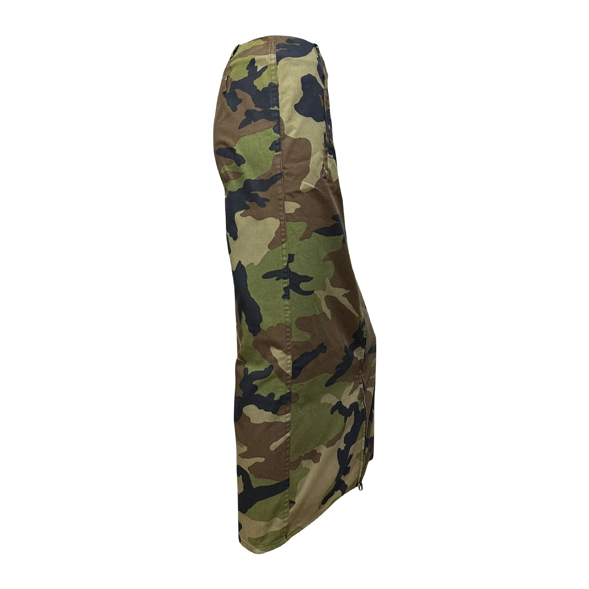 CHRISTIAN DIOR Spring Summer 2001 Camouflage Zip Up Maxi Skirt - 3