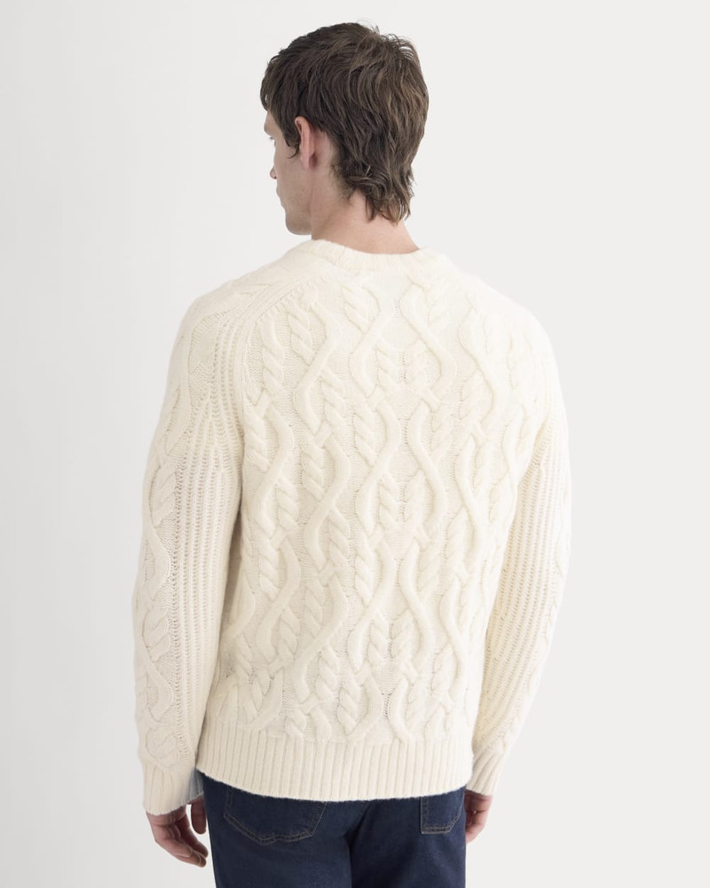 CABLE KNIT CREW IN LUXE MERINO 5