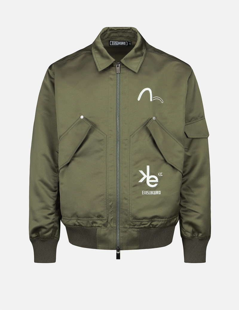 Allover Logo Print Bomber Jacket 1
