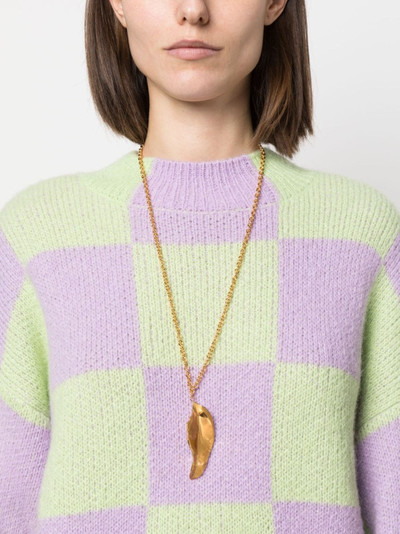 Marni leaf pendant chain necklace outlook