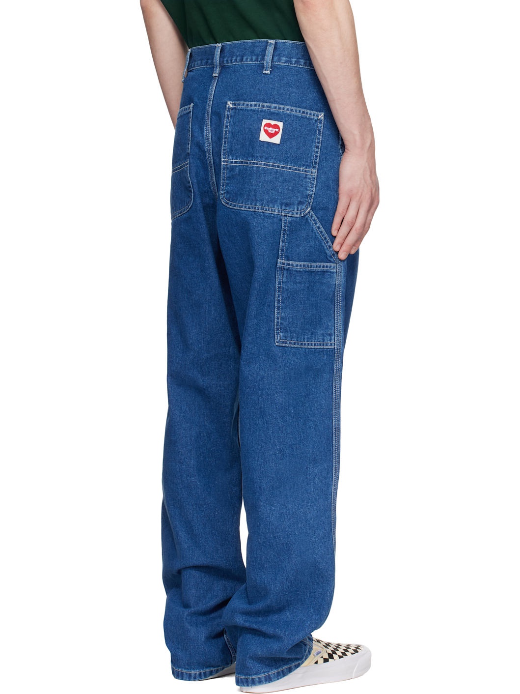 Blue Single Knee Jeans - 3
