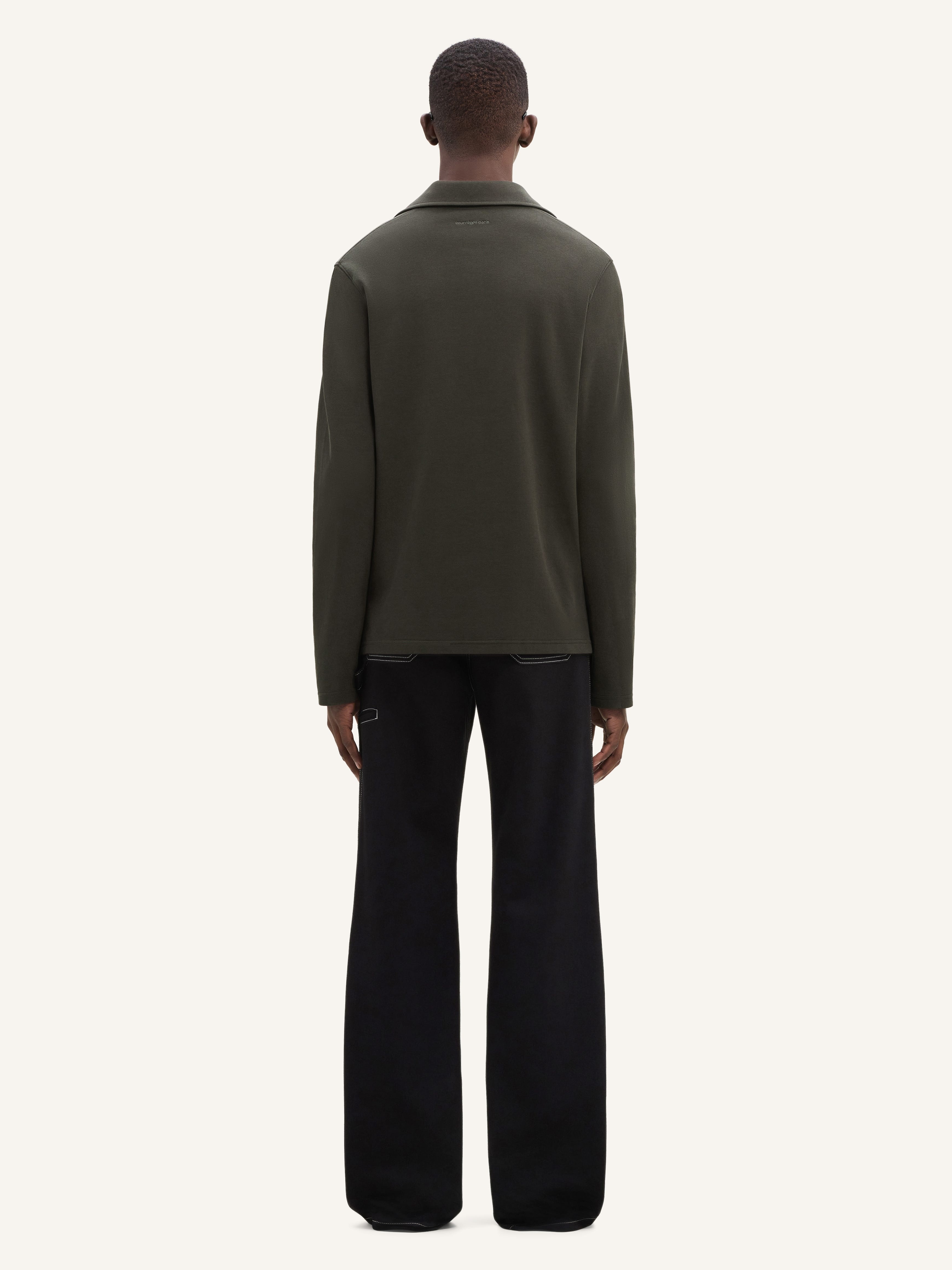 HAMMER TOPSTITCHED DENIM BAGGY PANTS - 4