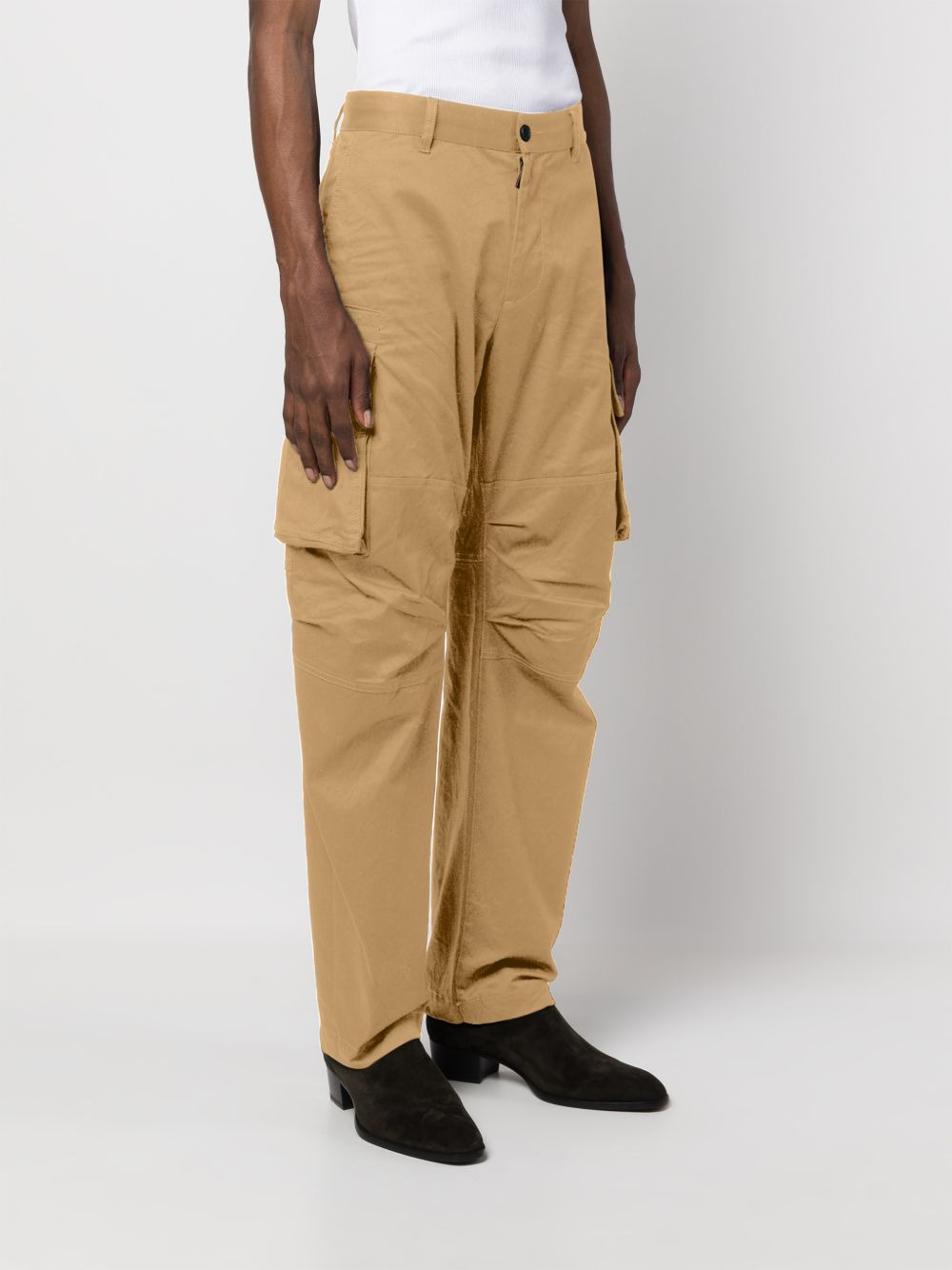 logo patch cargo trousers - 3