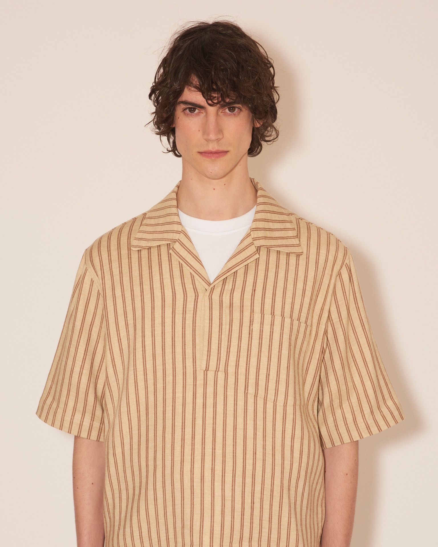 BOLEN - Relaxed shirt - Beige/Brown - 6