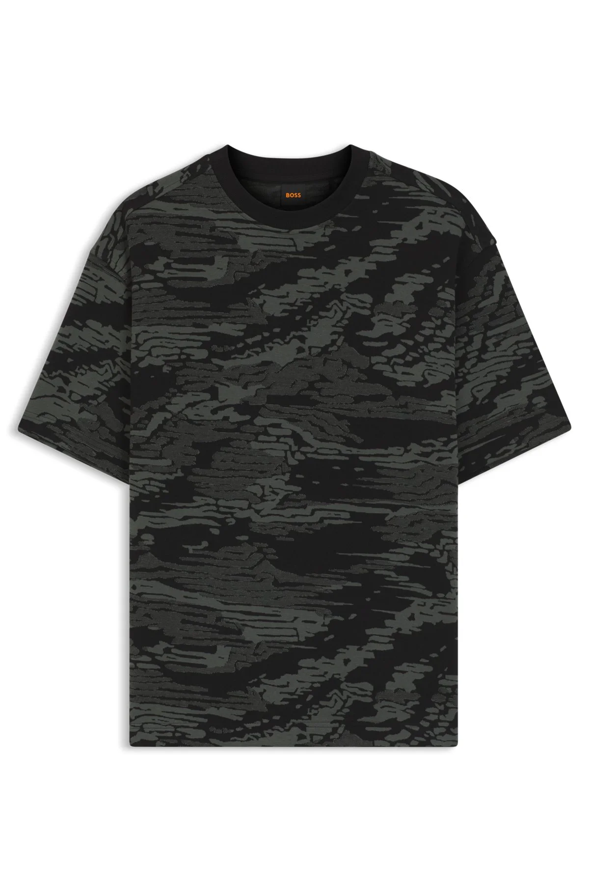 CAMOUFLAGE-JACQUARD T-SHIRT IN COTTON - 1