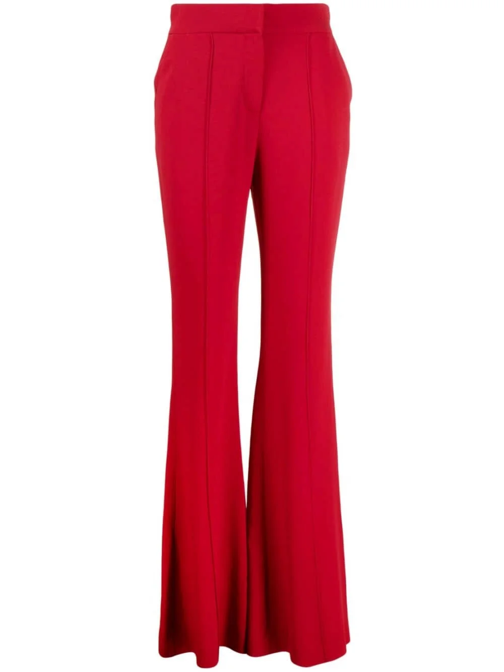 high-waisted 크레페 flared 바지 - 1