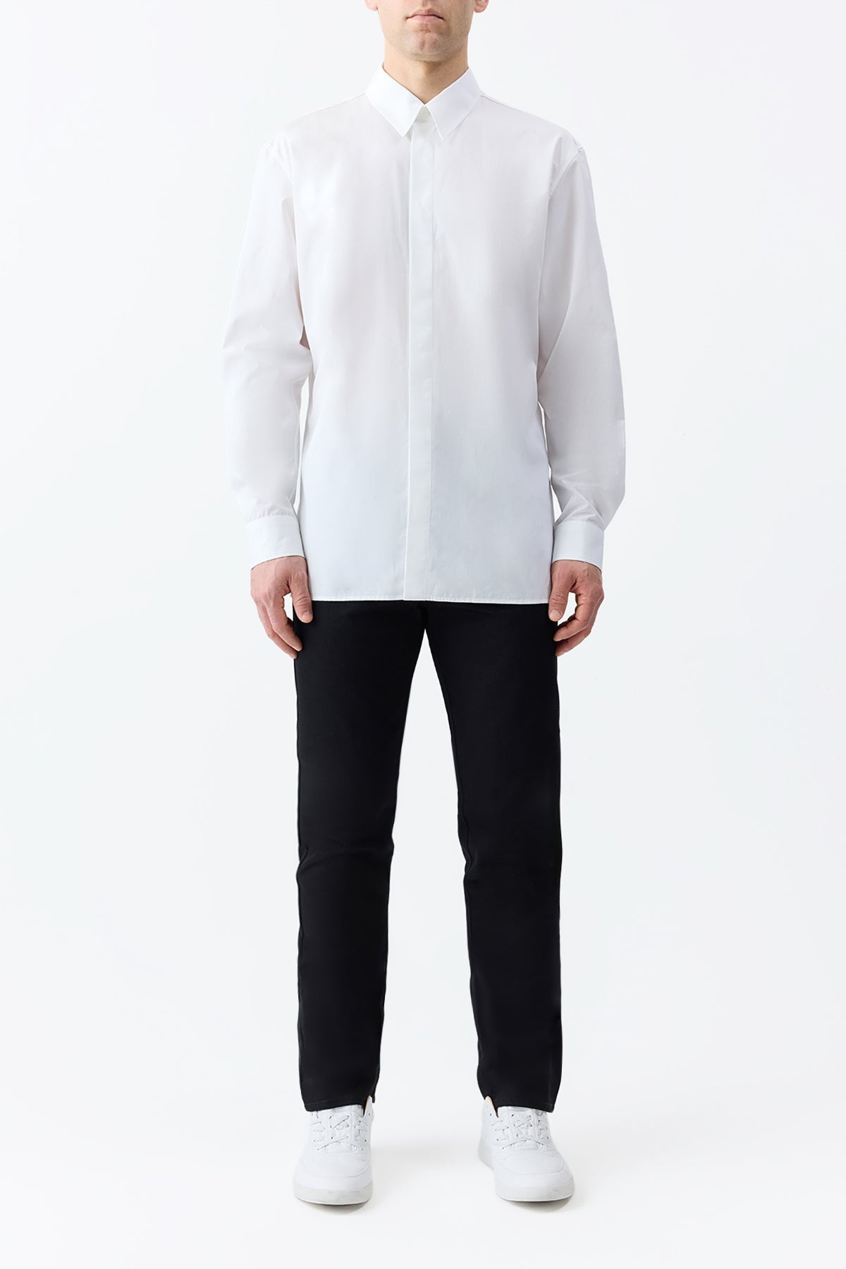 Nicolas Shirt in White Sea Island Cotton - 3