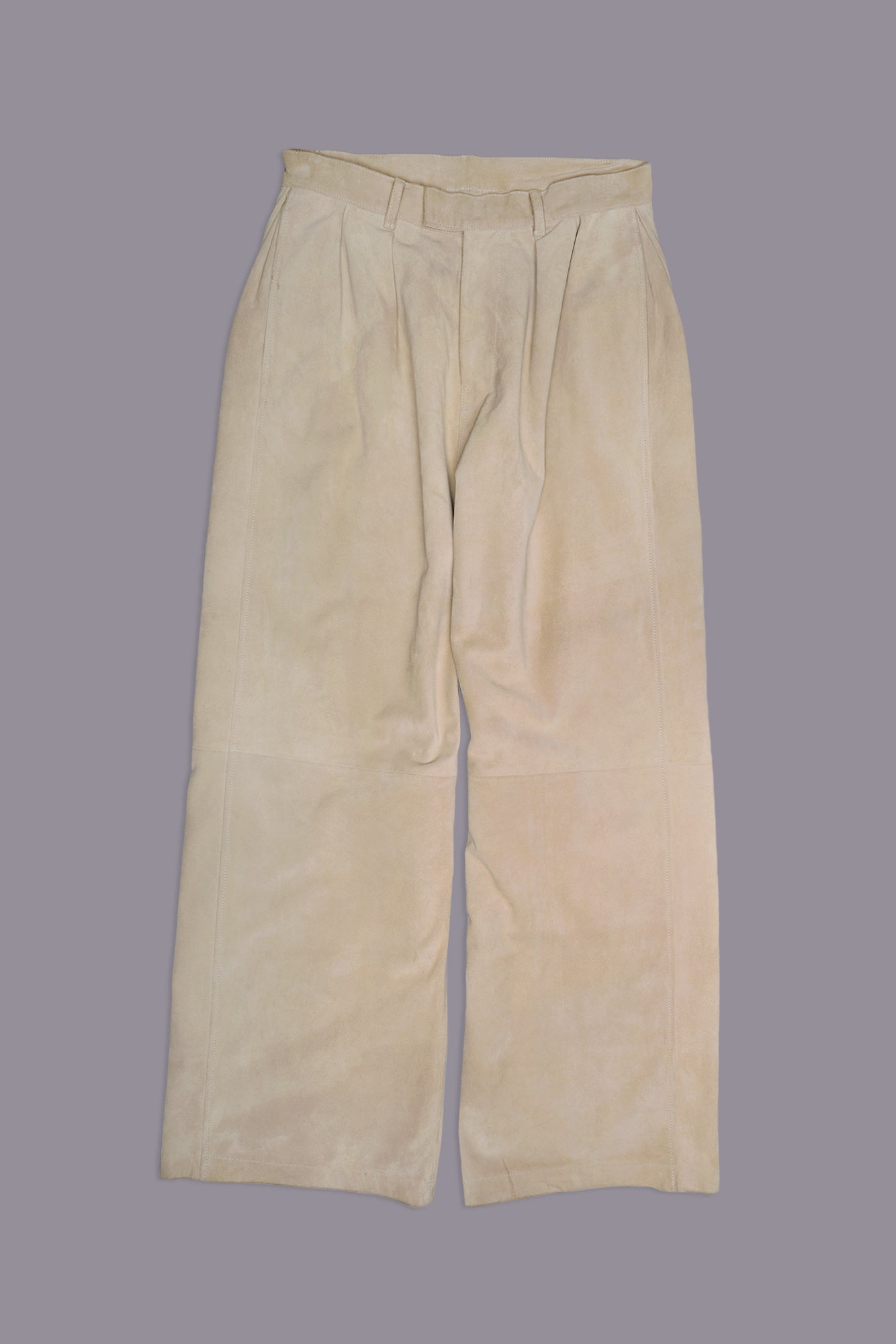PLEATED WIDE LEG LEATHER PANT - 3