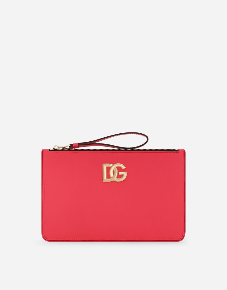 Calfskin clutch with DG logo - 1