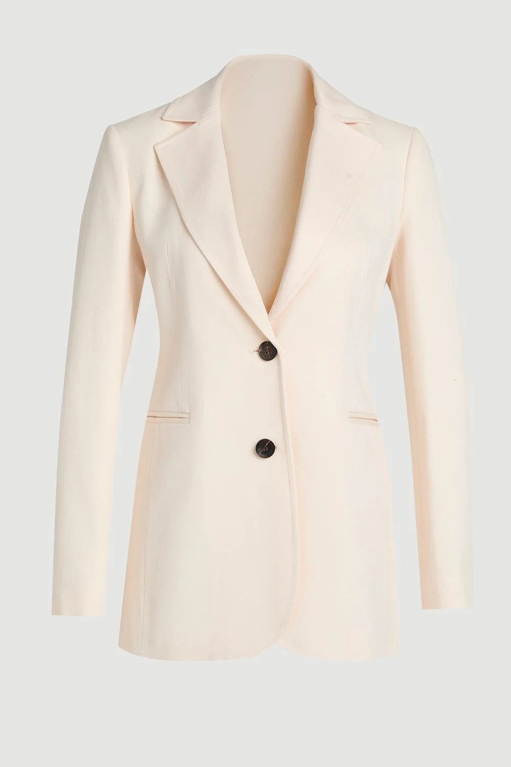 Tencel Blend Tailored Single Breasted Blazer - 1