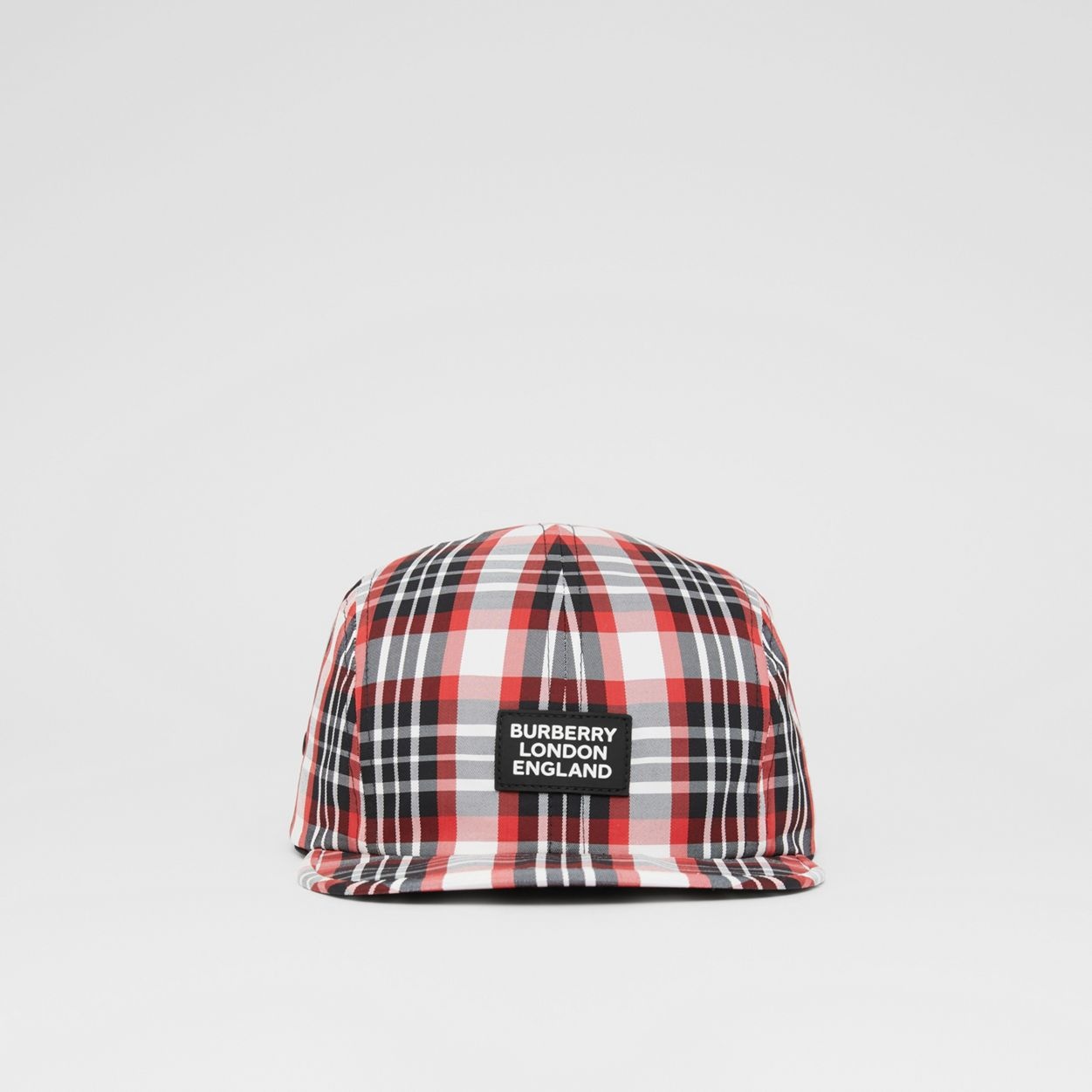 Logo Appliqué Tartan Nylon Cap - 1