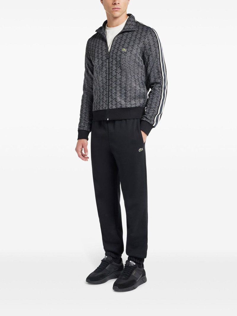 LACOSTE Paris-monogram zip-up sweatshirt outlook