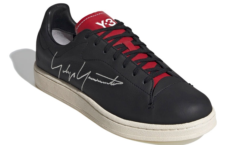 adidas Y-3 Yohji Court Shoes 'Black Red' FU9190 - 3