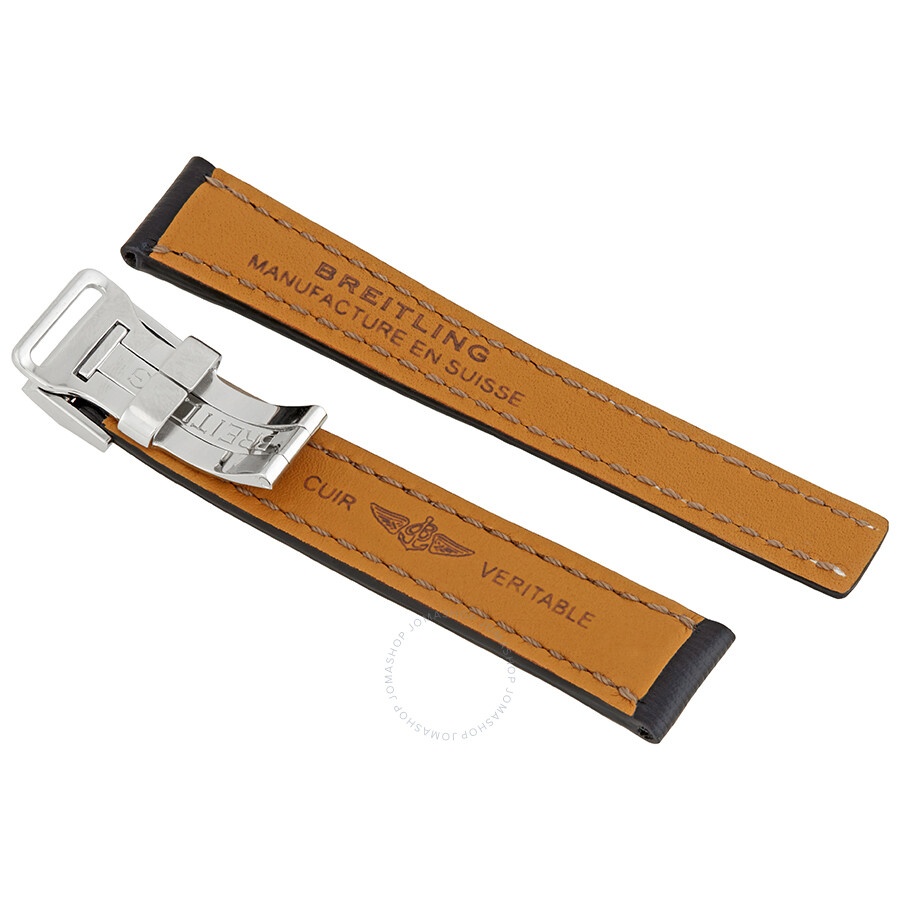 Breitling Black Calfskin 16MM Leather Strap 252X-A14D.1 - 2