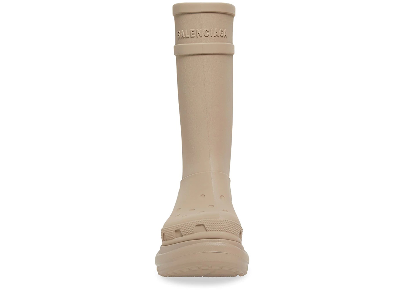 Balenciaga x Crocs Boot Beige Rubber (Women's) - 3