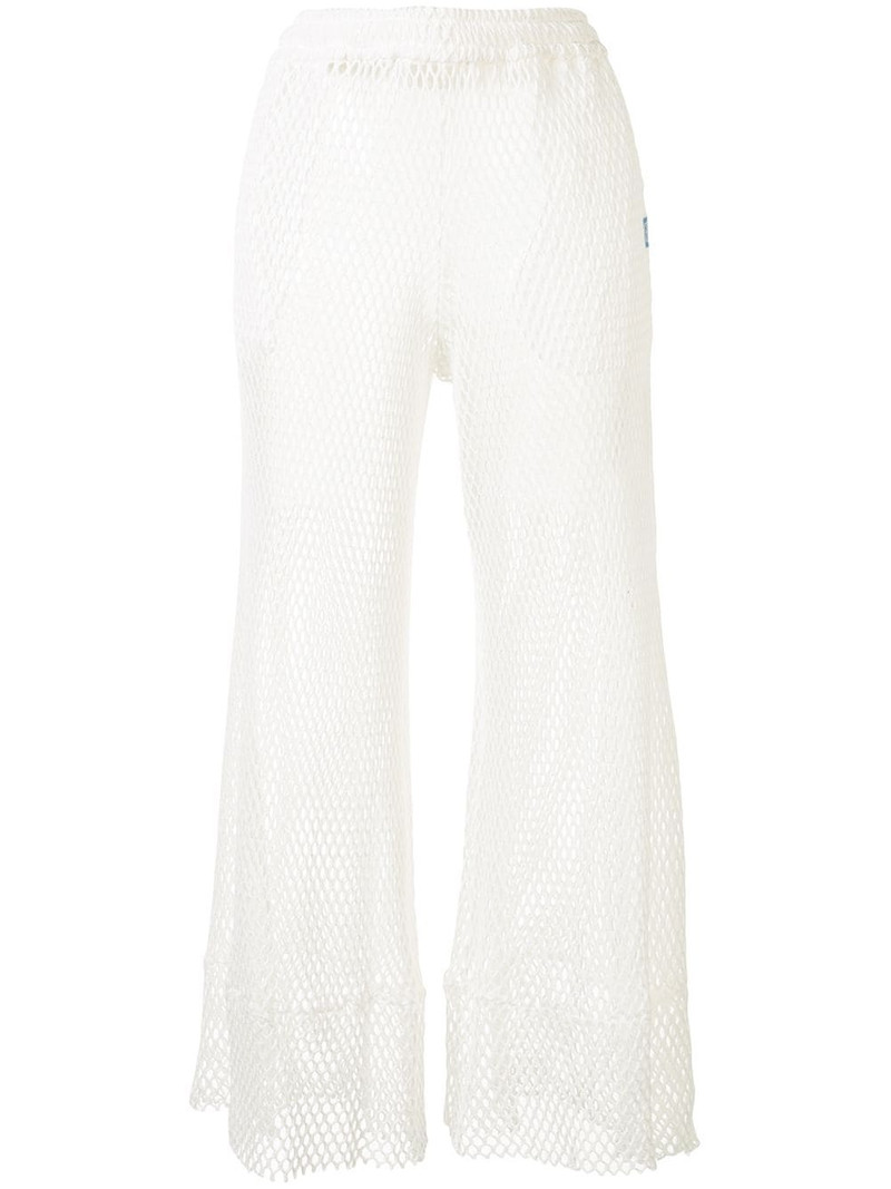 flared mesh trousers 1