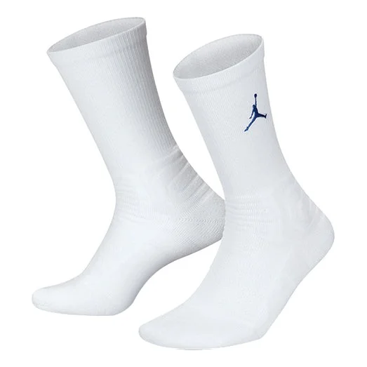 Air Jordan Contrasting Colors Logo Sports Socks One Pair White CT0527-102 - 1