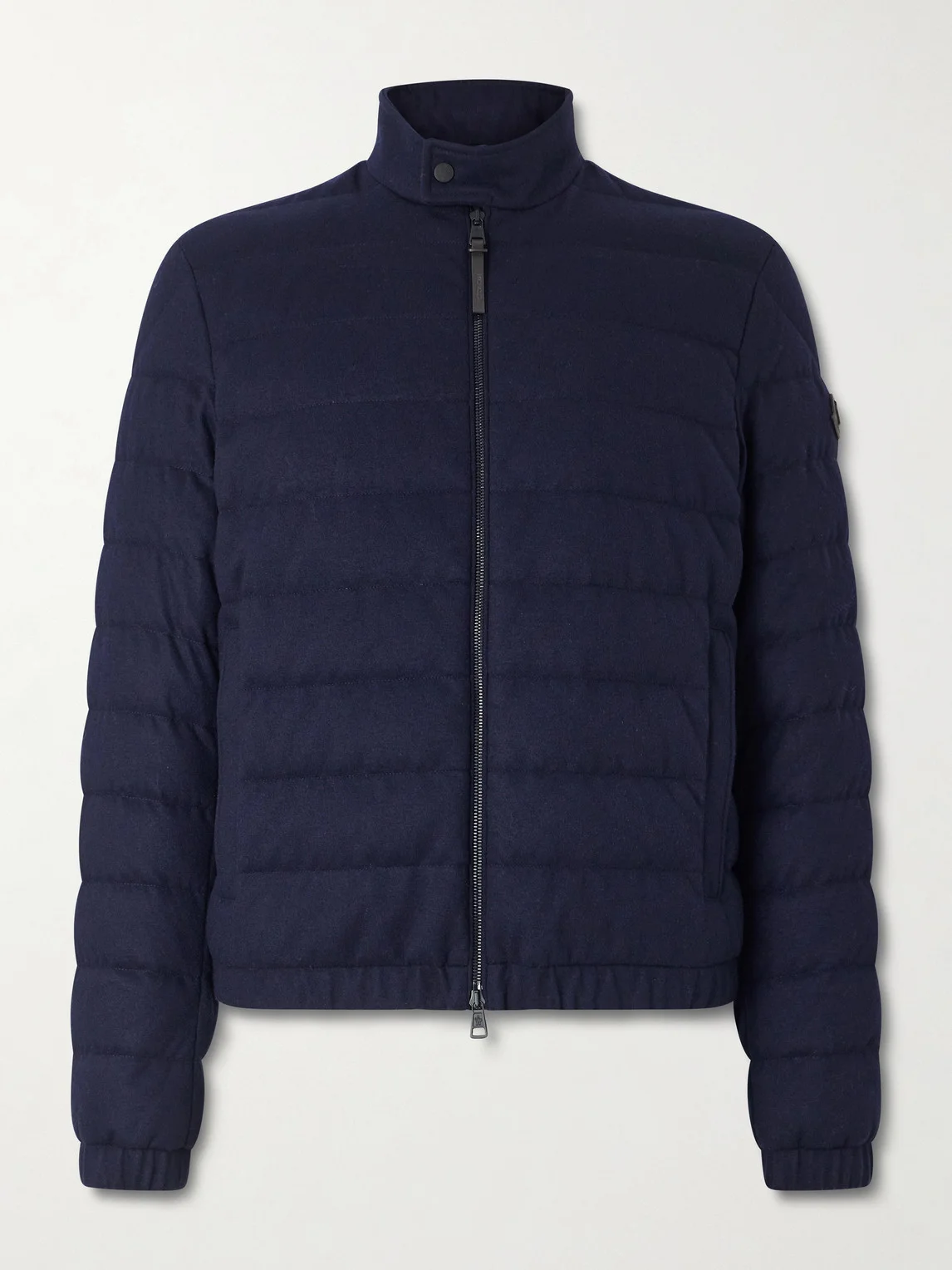 Luray Slim-Fit Leather-Trimmed Quilted Jersey Down Jacket - 1