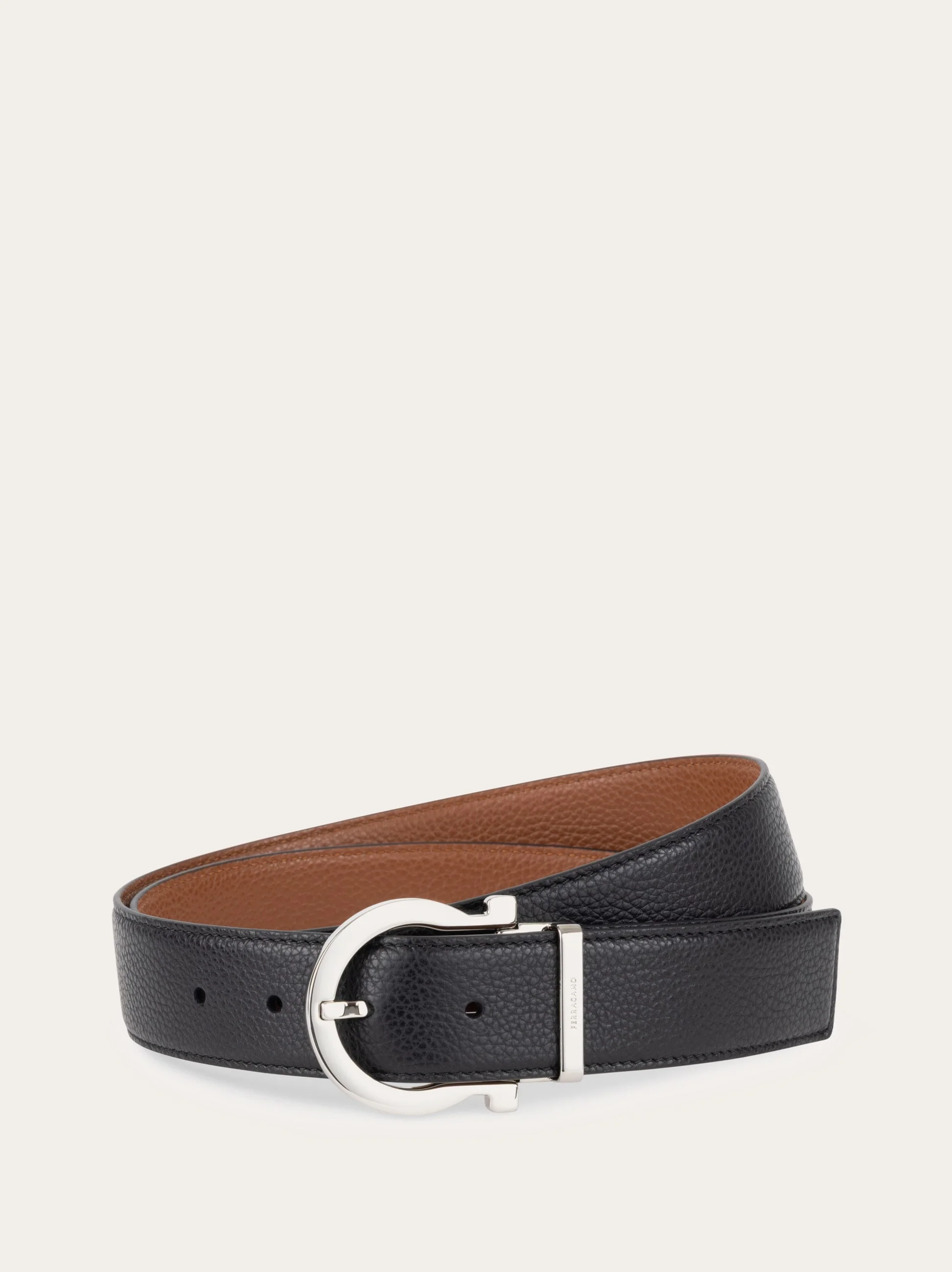 Reversible and adjustable Gancini belt - 1