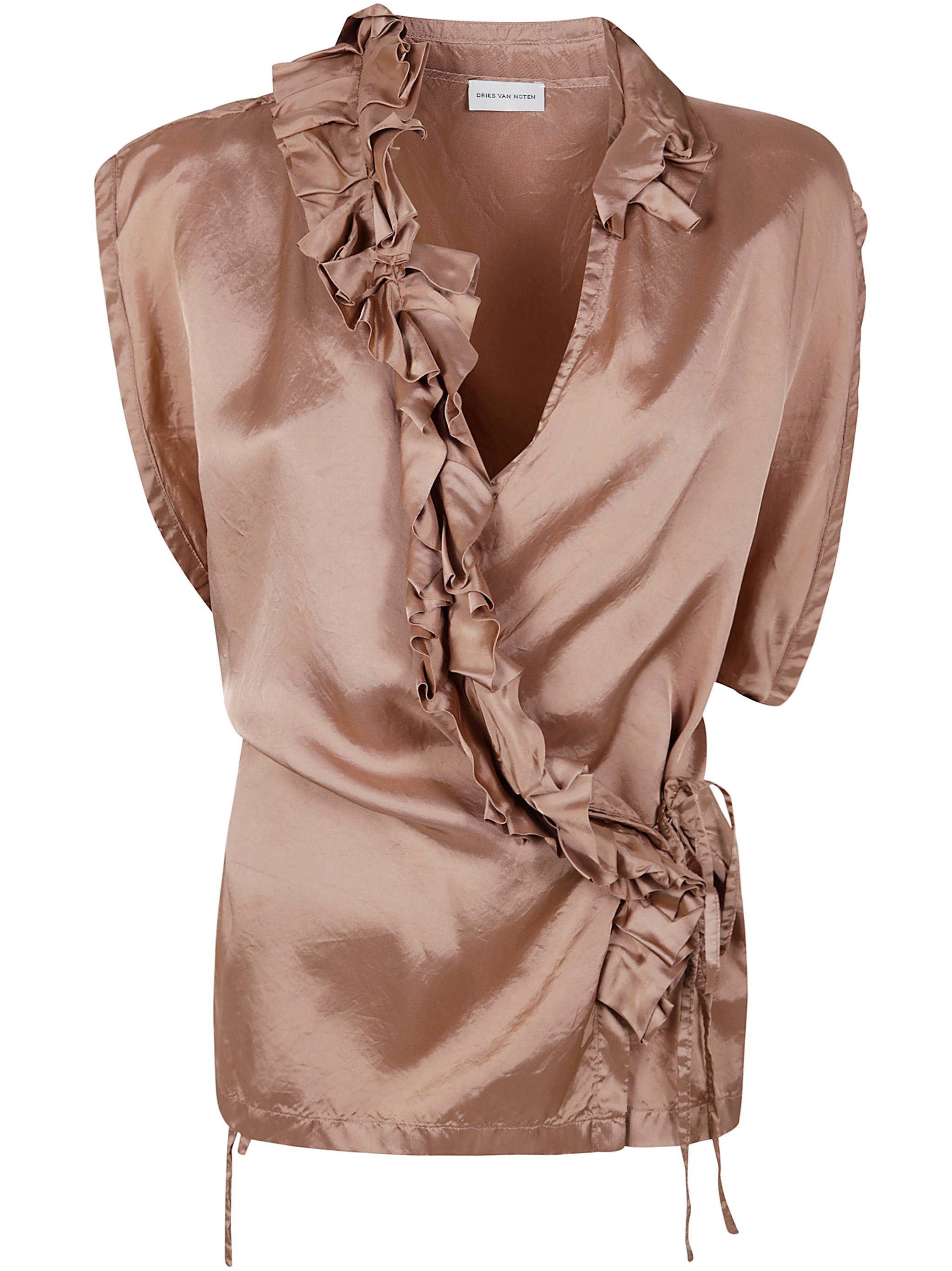 The CLEMATIS BLOUSE, a stunning piece from DRIES VAN NOTEN, embodies sophistication in the shirt cat - 1