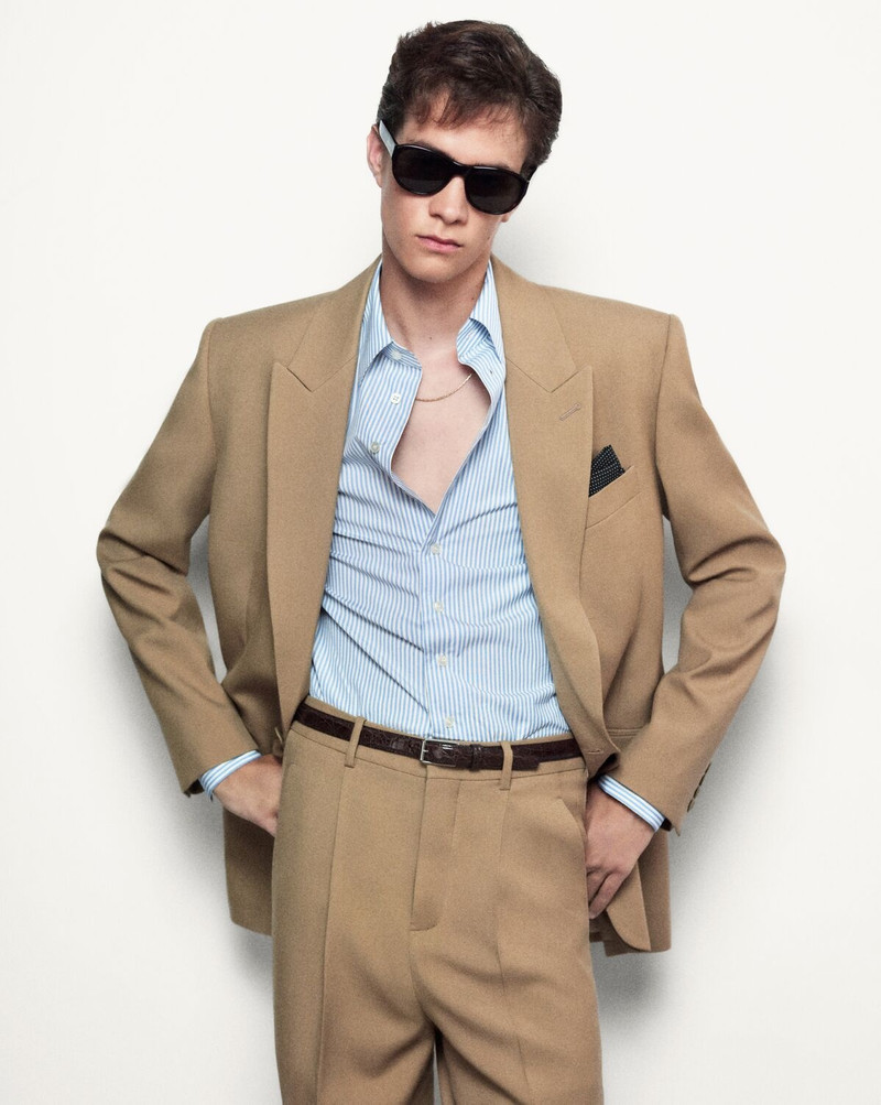 SAINT LAURENT SHIRT IN OXFORD STRIPE COTTON outlook