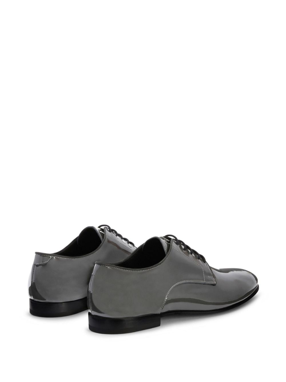 patent-leather lace-up loafers - 3